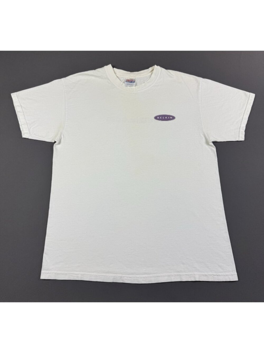 Rare Vintage 90s Belkin Design Website Promo Hanes Beefy White Shirt Large